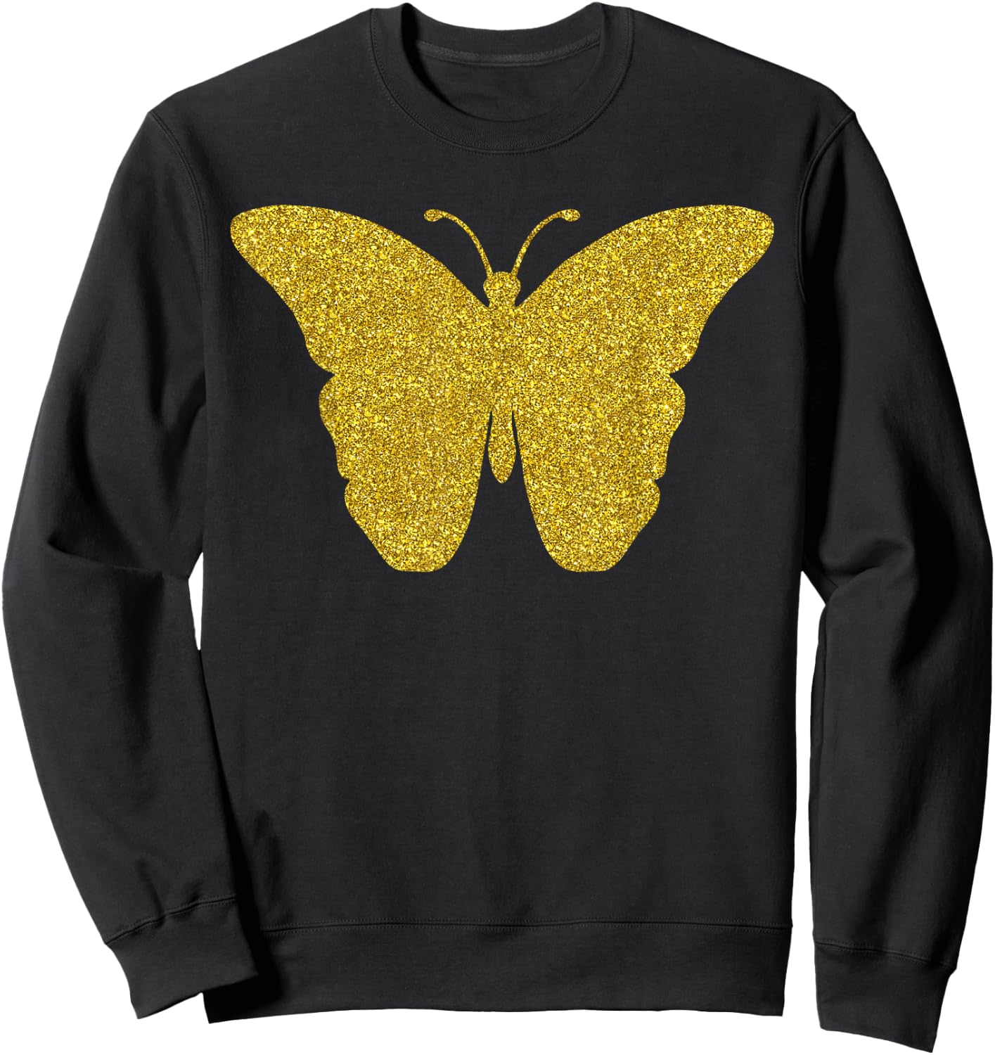 Butterfly Golden Insect Animal Gift Girls Sweatshirt - Sweatshirt | Black