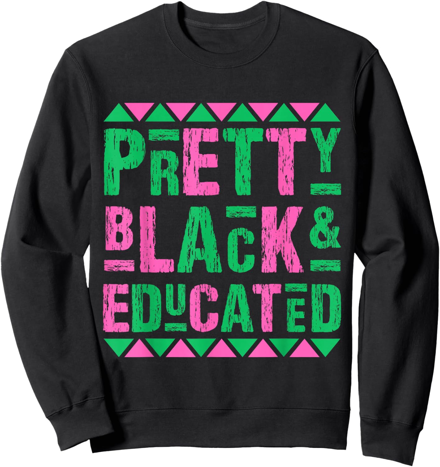 Vintage Alpha Pretty Black And Educated Alpha Hand Sign 1908 Sweatshirt - Sweatshirt | Black