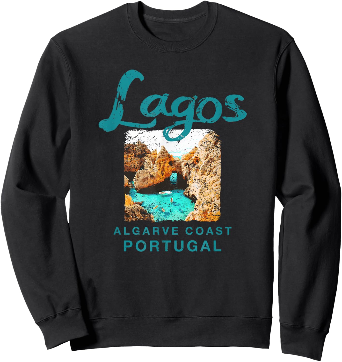Lagos Portugal Algarve Coast Vintage Portuguese Sweatshirt - Sweatshirt | Black