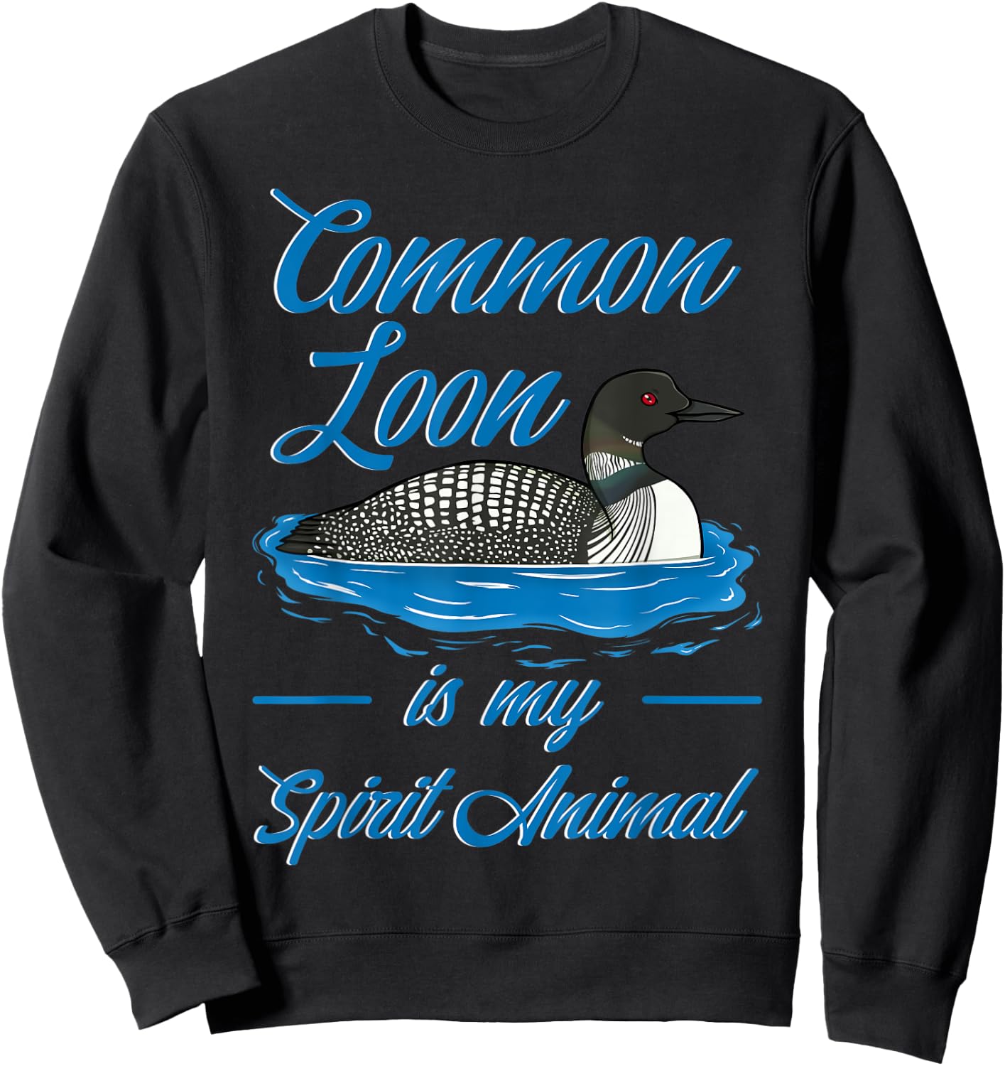 Common Loon Bird Ducks Funny Cute Sweatshirt - Sweatshirt | Black