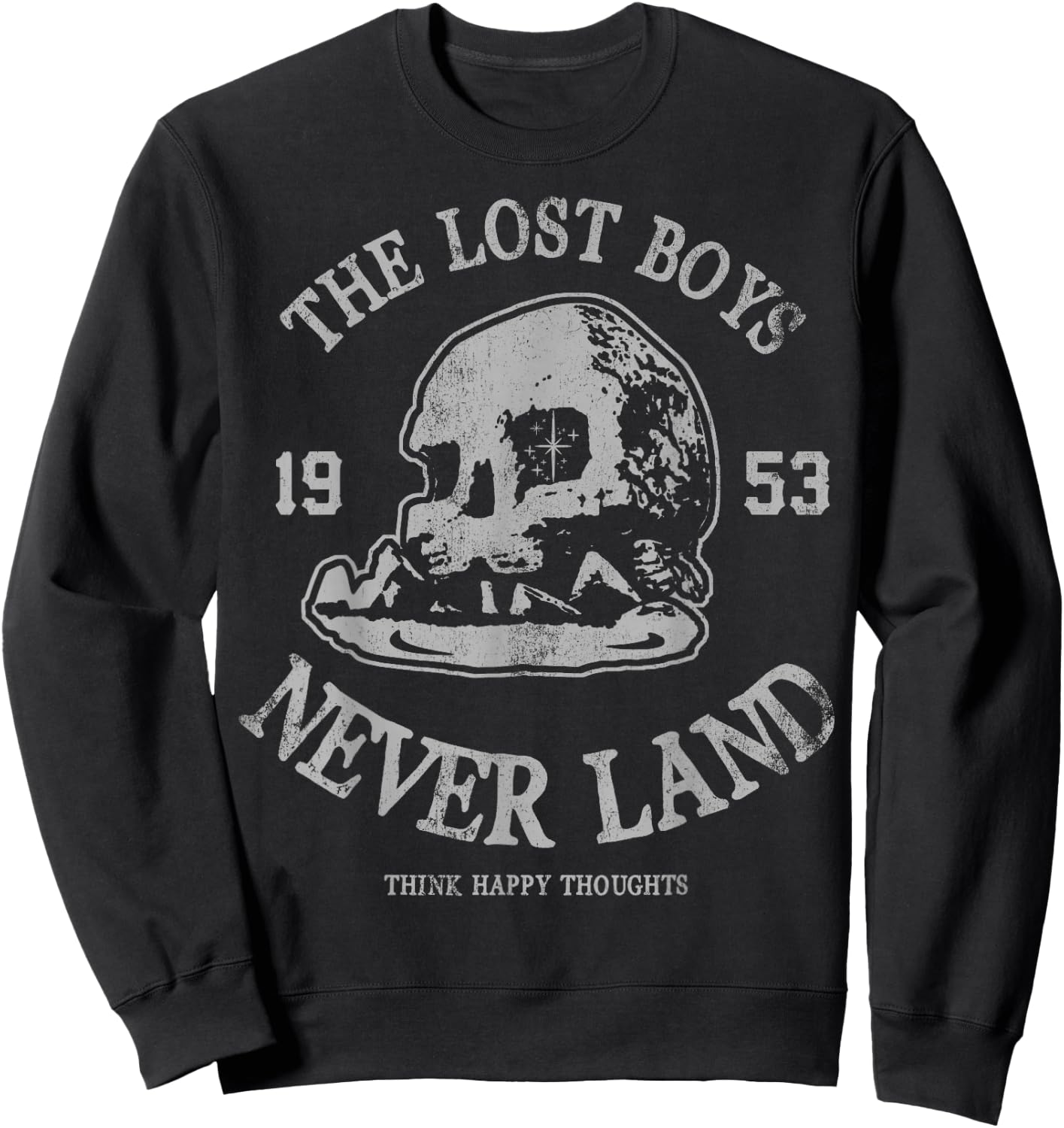 Disney Peter Pan The Lost Boys Think Happy Thoughts Small Sweatshirt - Sweatshirt | Black