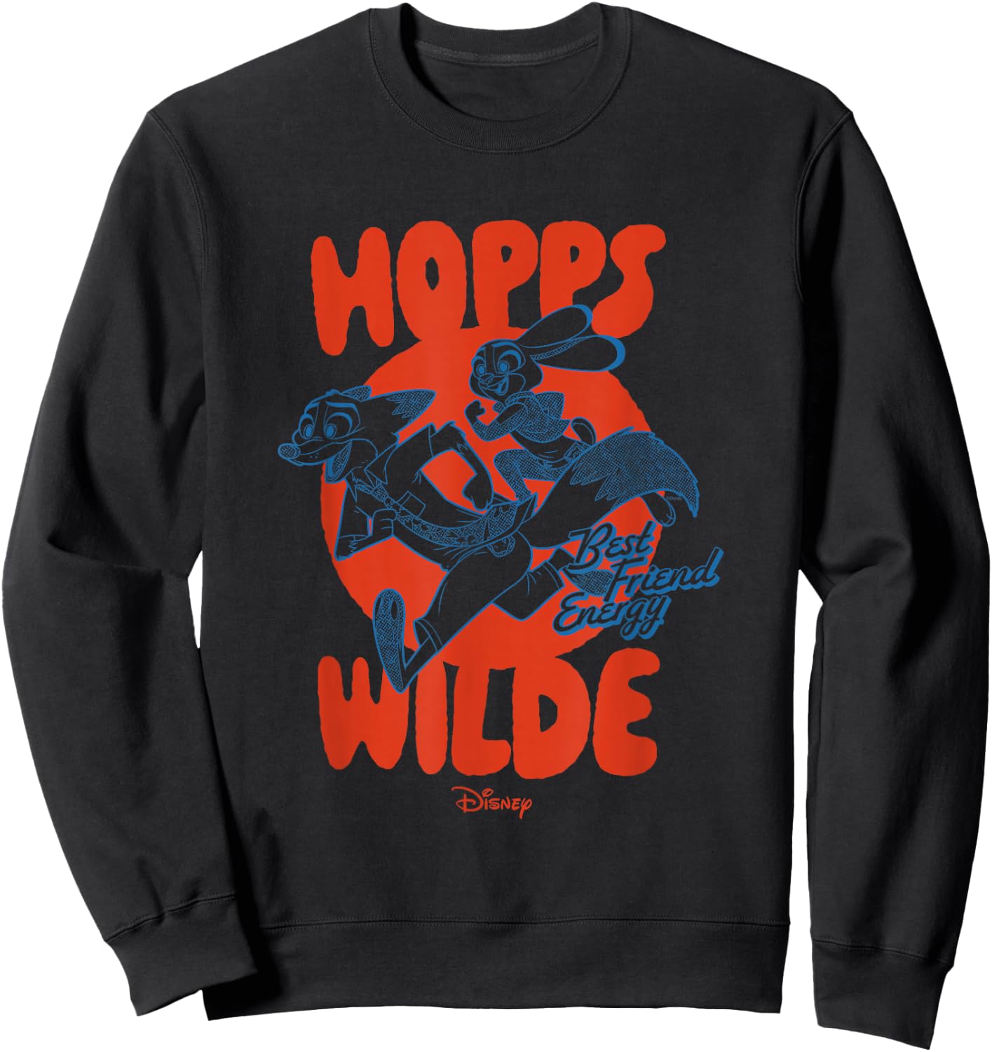 Disney Zootopia 2 Judy Hopps Nick Wilde Retro Duo Sweatshirt - Sweatshirt | Black