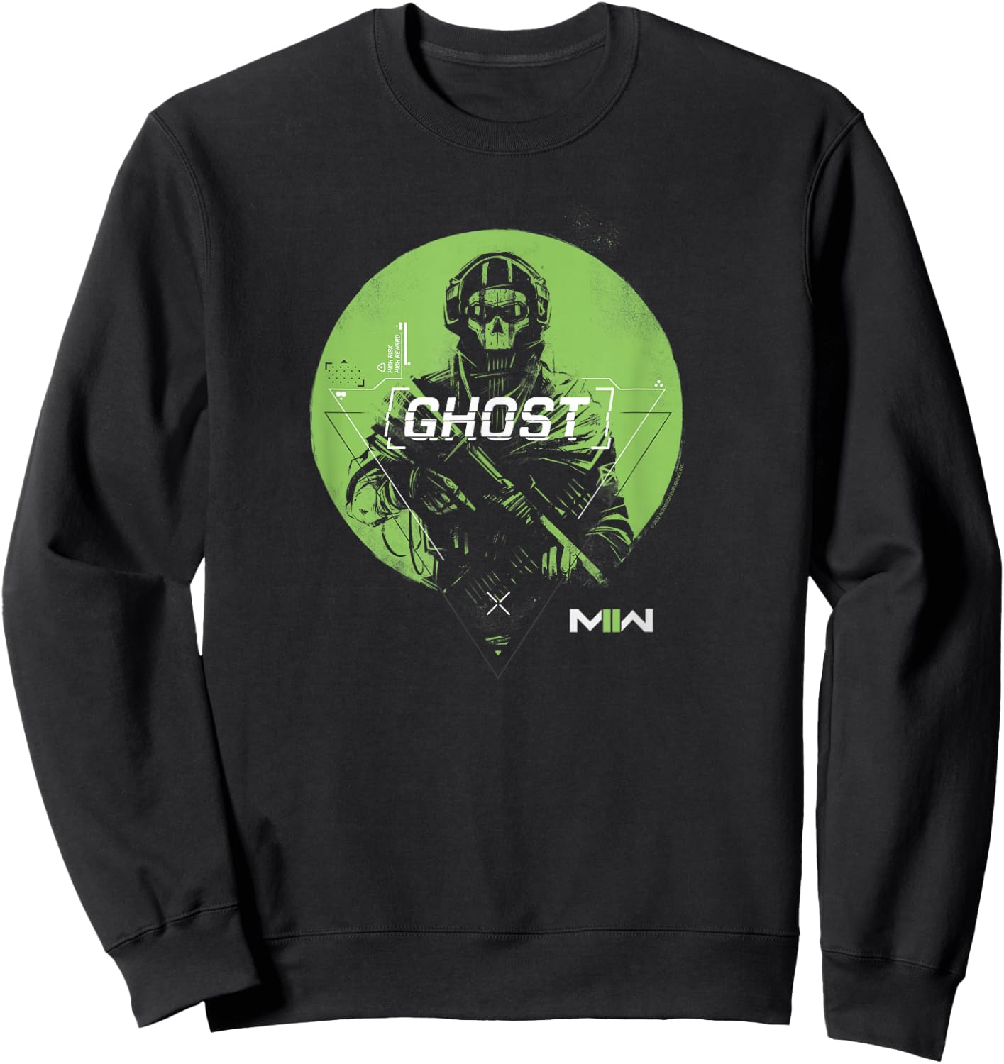 Call of Duty Green Ghost Soldier Gaming Sweatshirt - Sweatshirt | Black