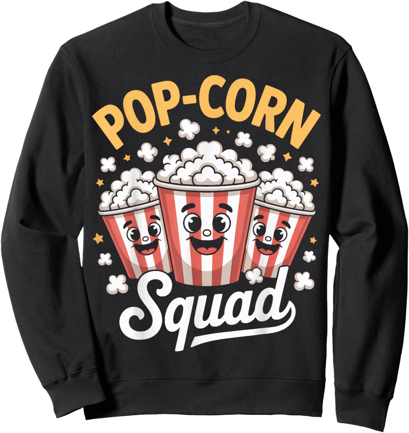 Popcorn Squad Funny Movie Night Lovers Sweatshirt - Sweatshirt | Black