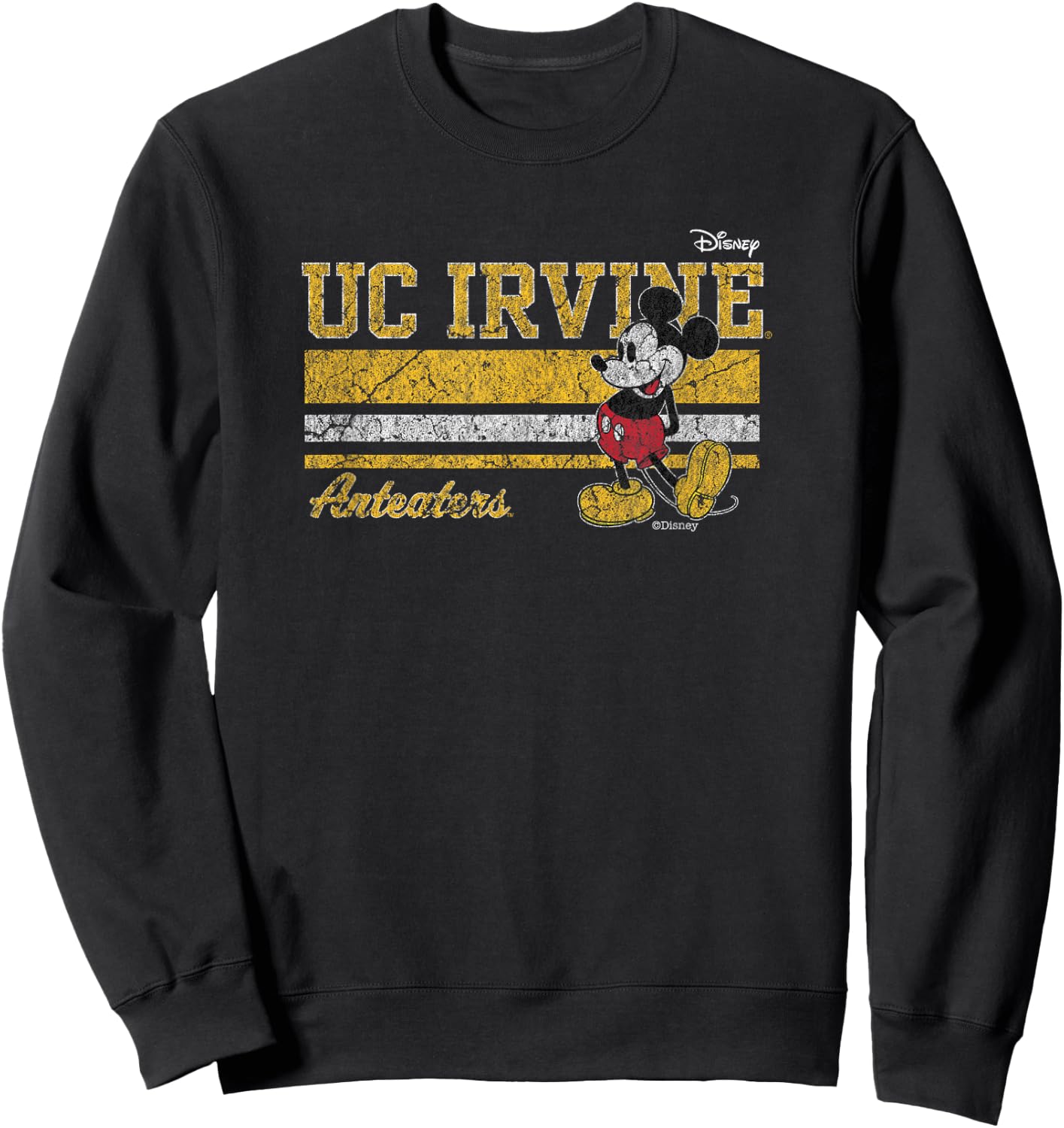 Cal Irvine Anteaters Mickey Mouse Vintage Navy Sweatshirt - Sweatshirt | Black