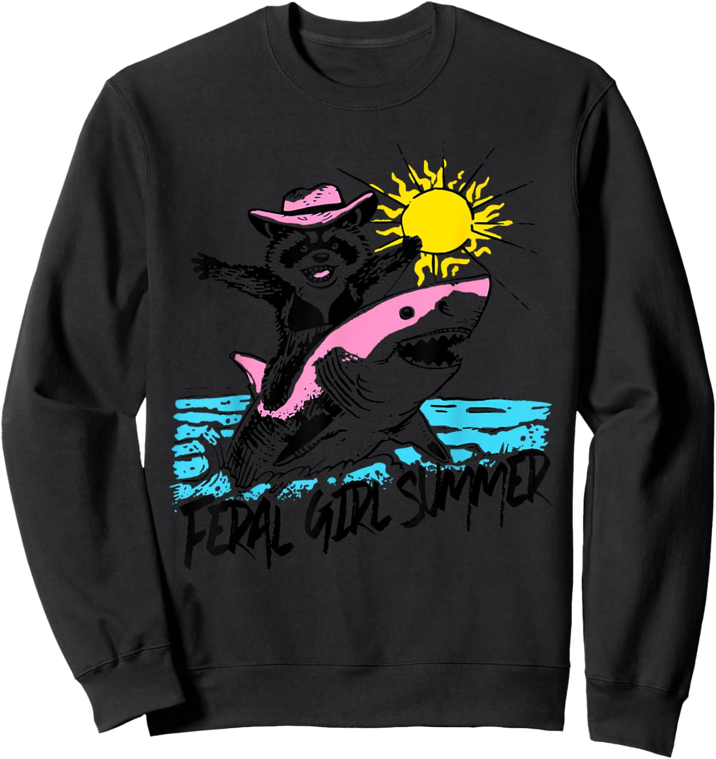 Funny Feral Girl Summer , Women Sweatshirt - Sweatshirt | Black