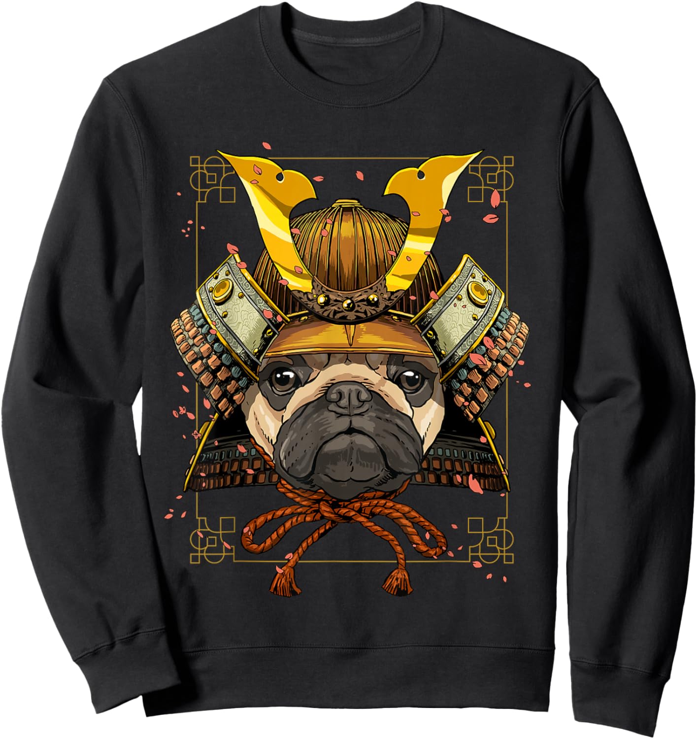Samurai Pug Dog Warrior Samurai Pug Lovers Sweatshirt - Sweatshirt | Black