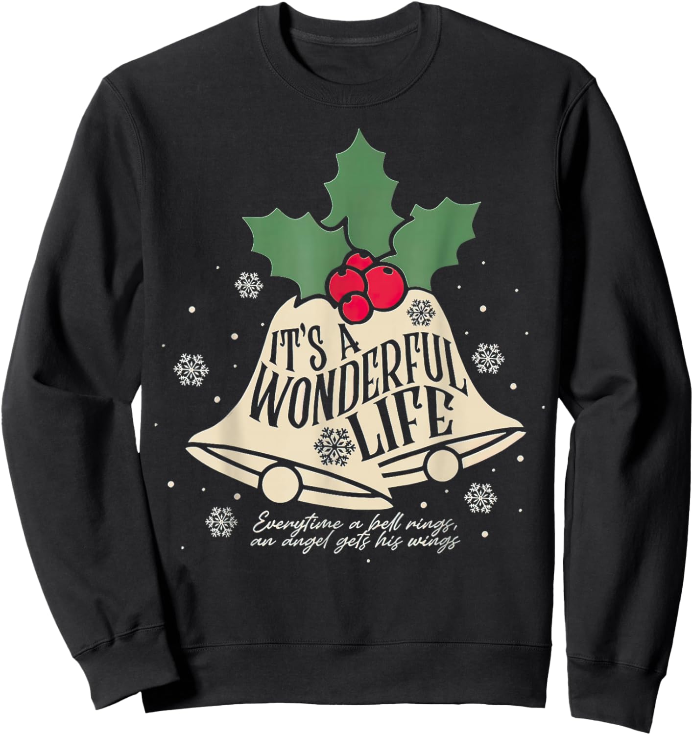 It's a Wonderful Life Everytime A Bell Rings Christmas Movie Sweatshirt - Sweatshirt | Black