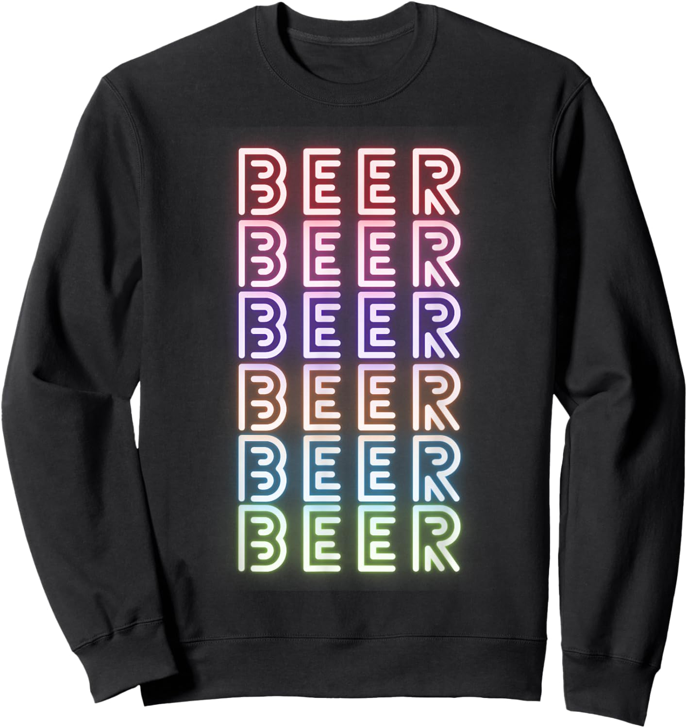 Funny Beer Retro Vintage Alcohol Beer Drinking Sweatshirt - Sweatshirt | Black