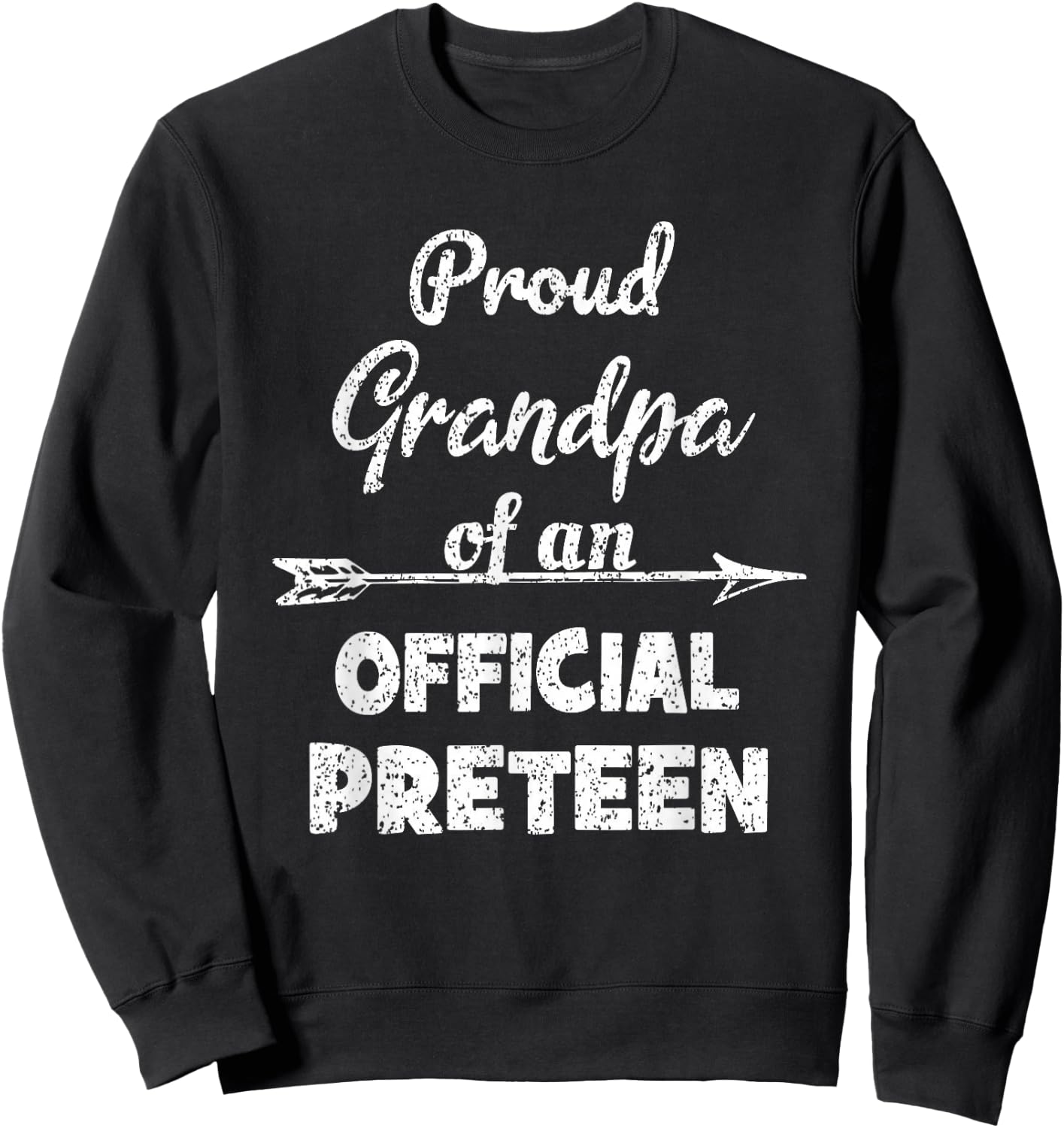 Proud Grandpa Of An Official Preteen 12th Birthday Party Sweatshirt - Sweatshirt | Black