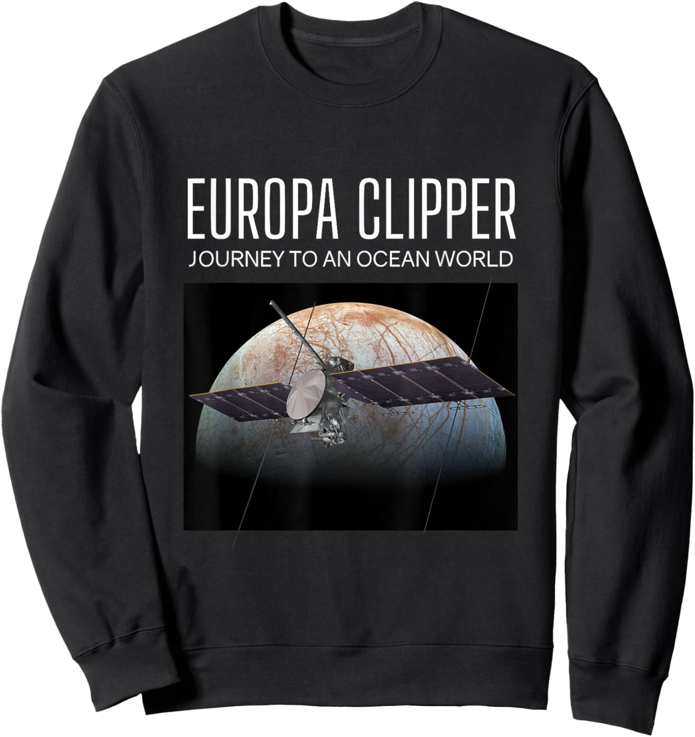 Europa Clipper Space Exploration Sweatshirt - Sweatshirt | Black