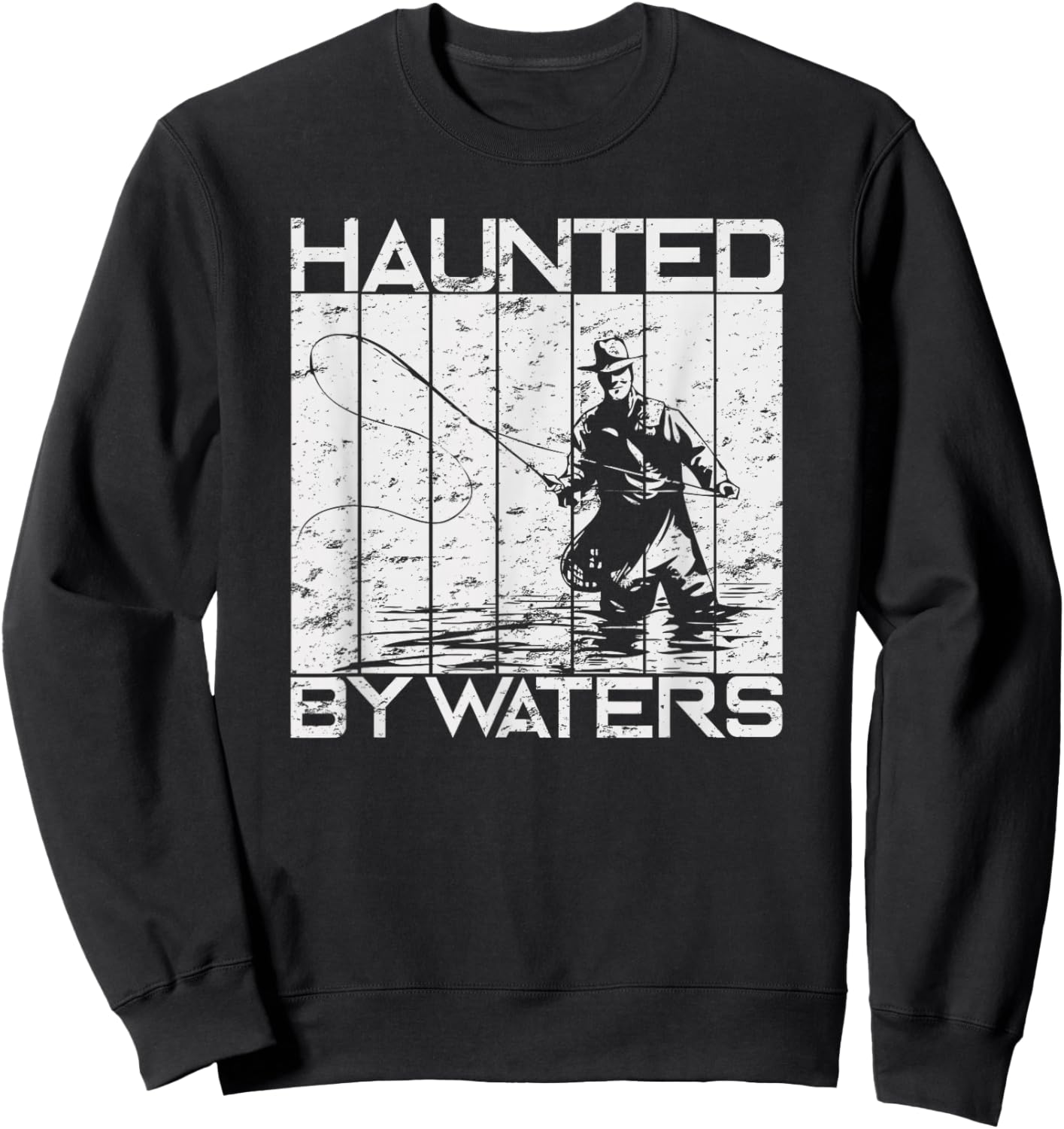 Haunted By Waters Fly Fishing Sweatshirt - Sweatshirt | Black
