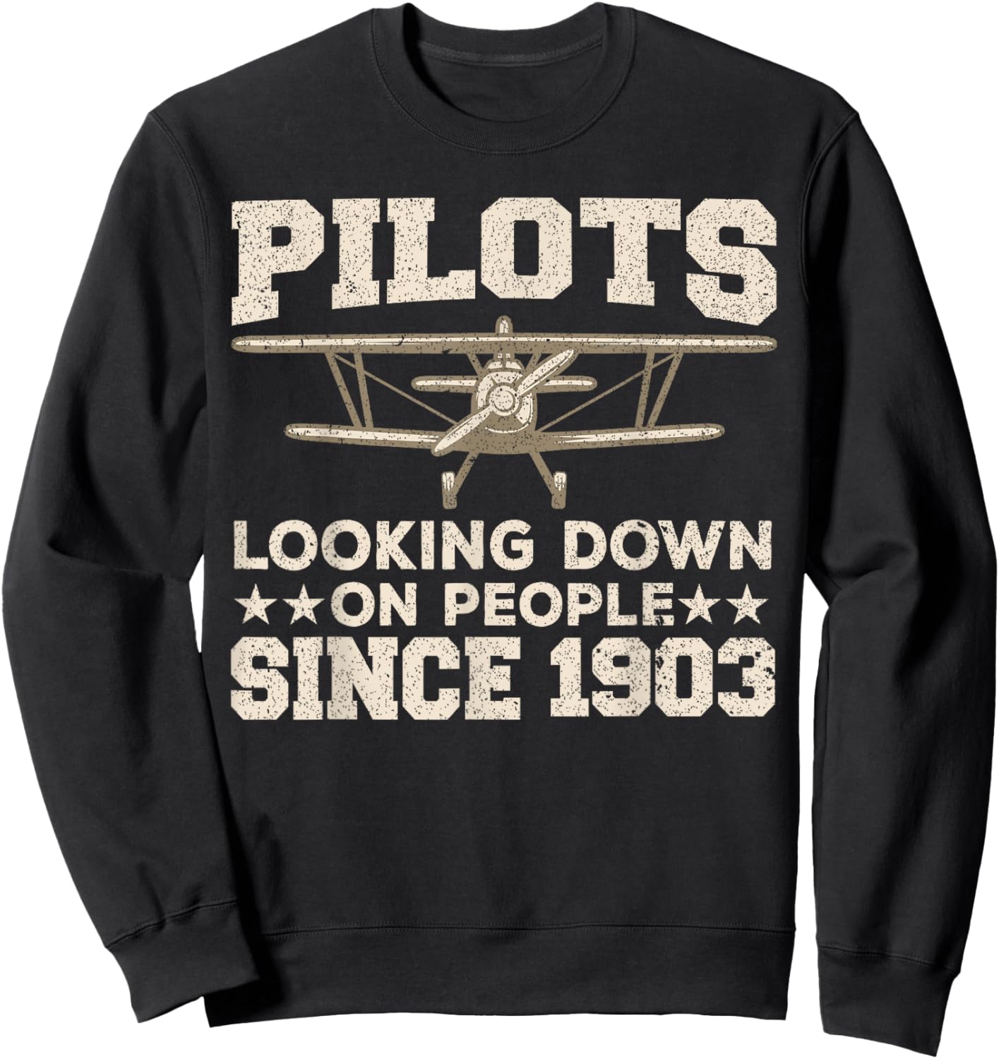 Funny Pilot Design Women Aviation Airplane Pilot Sweatshirt - Sweatshirt | Black