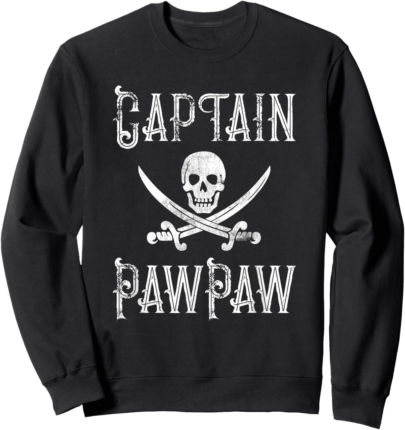 Boat Captain PawPaw - Boating Grandpa Nautical Sweatshirt - Sweatshirt | Black