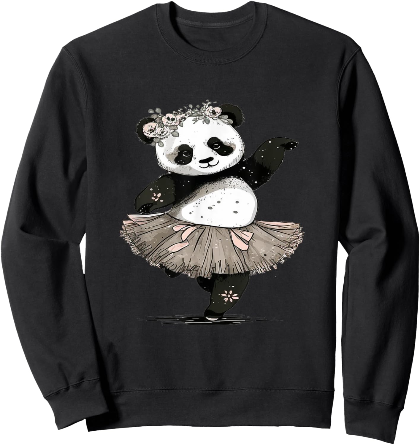 The Ballet Panda Dancer Apparel for panda lovers Sweatshirt - Sweatshirt | Black