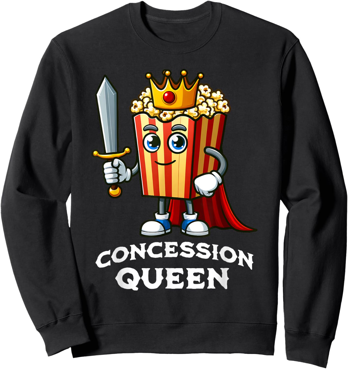Concession Movie Queen Funny Movie Lovers Saying Sweatshirt - Sweatshirt | Black