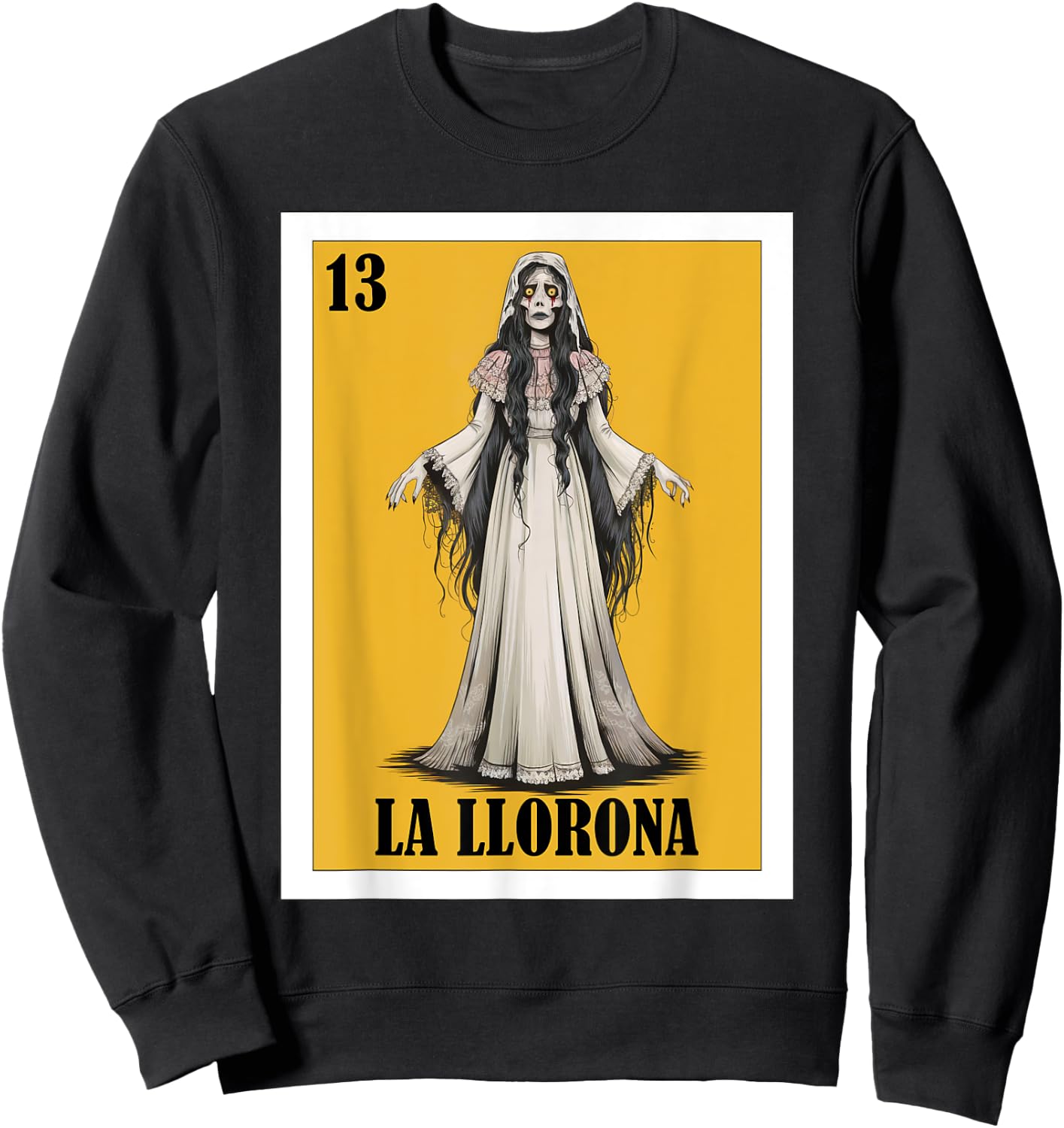 Mexican Halloween or Cinco de Mayo Design - La Llorona Sweatshirt - Sweatshirt | Black