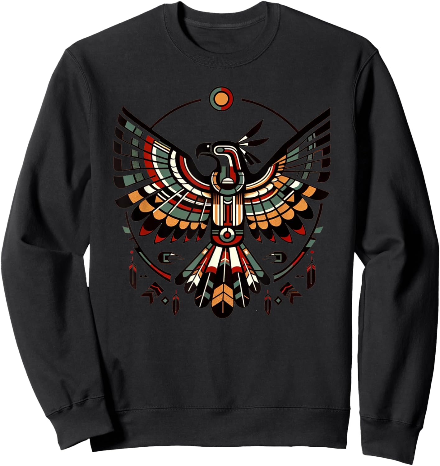 Thunderbird Native American Tribal Art Sweatshirt - Sweatshirt | Black