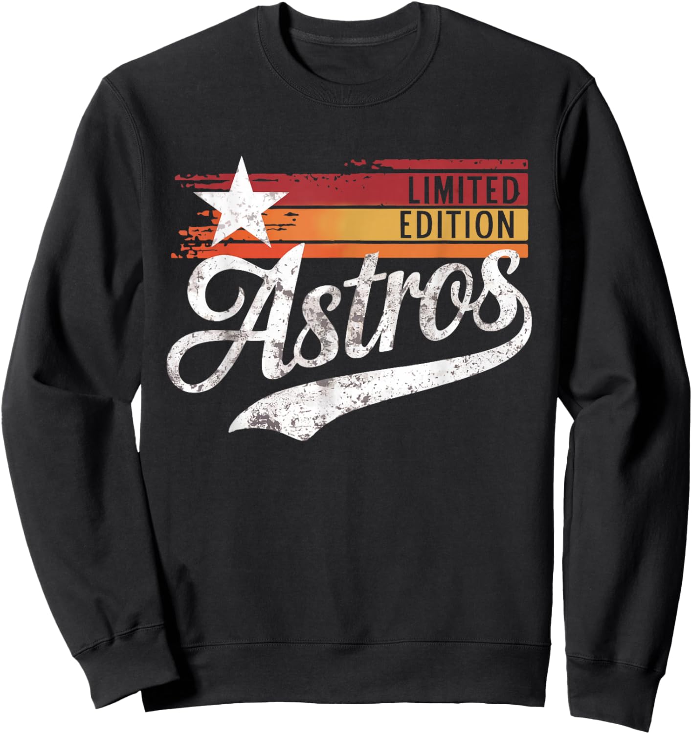 Retro Astros Name Vintage Style 70s 80s Sweatshirt - Sweatshirt | Black