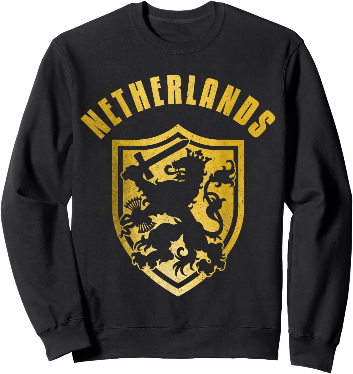 Nederland Netherlands Lion Dutch Holland Vintage Sweatshirt - Sweatshirt | Black