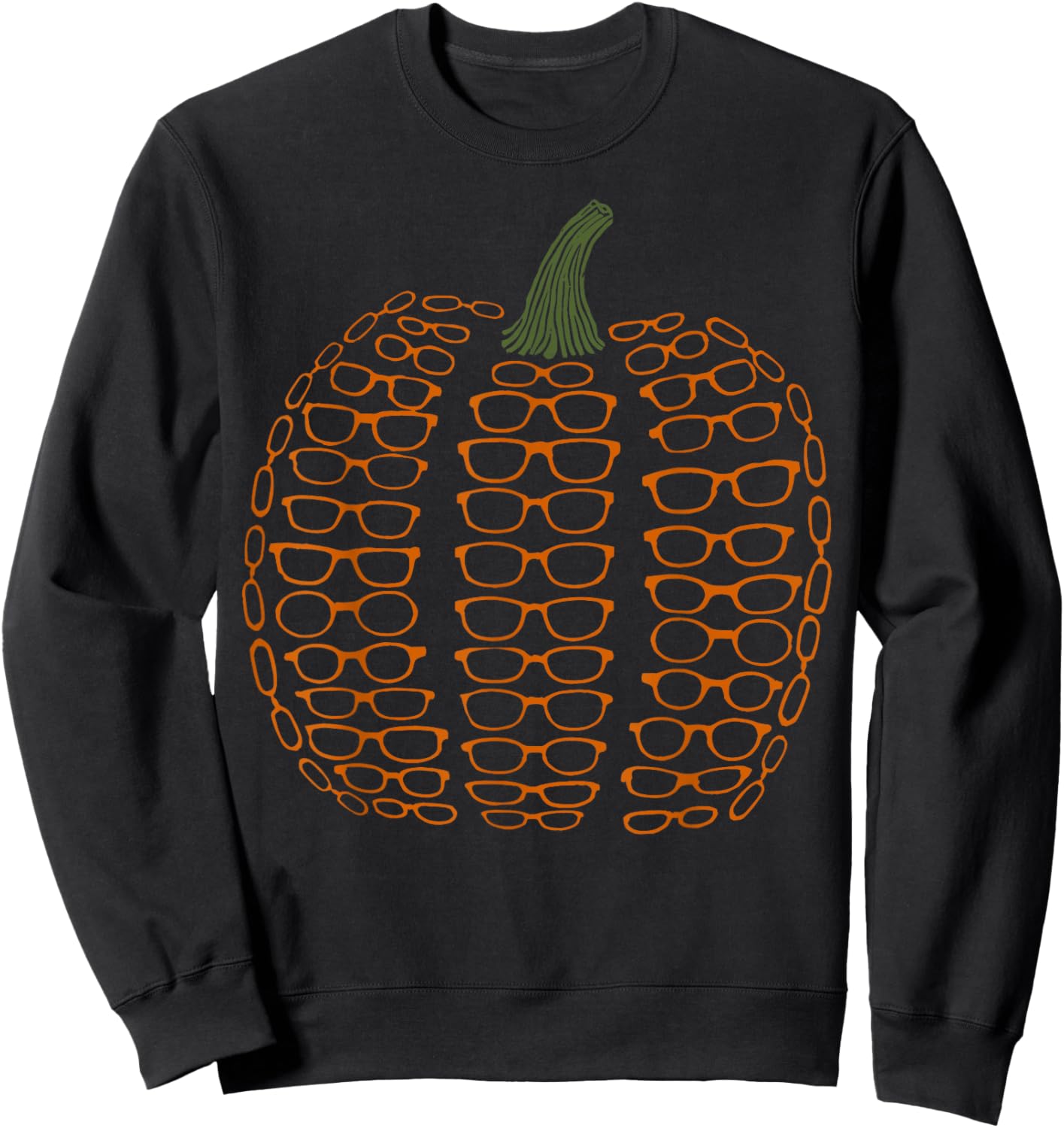Vintage Eyeglasses Pumpkin Autumn Fall Optometry Assistant Sweatshirt - Sweatshirt | Black