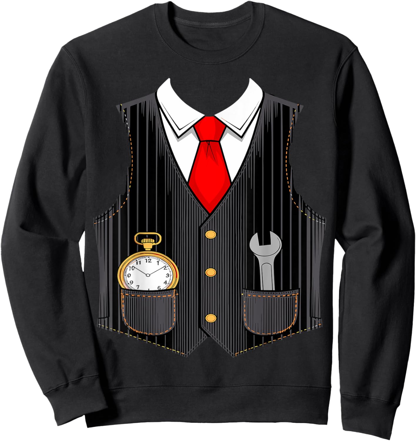 Halloween Train conductor costume for kids men women Sweatshirt - Sweatshirt | Black