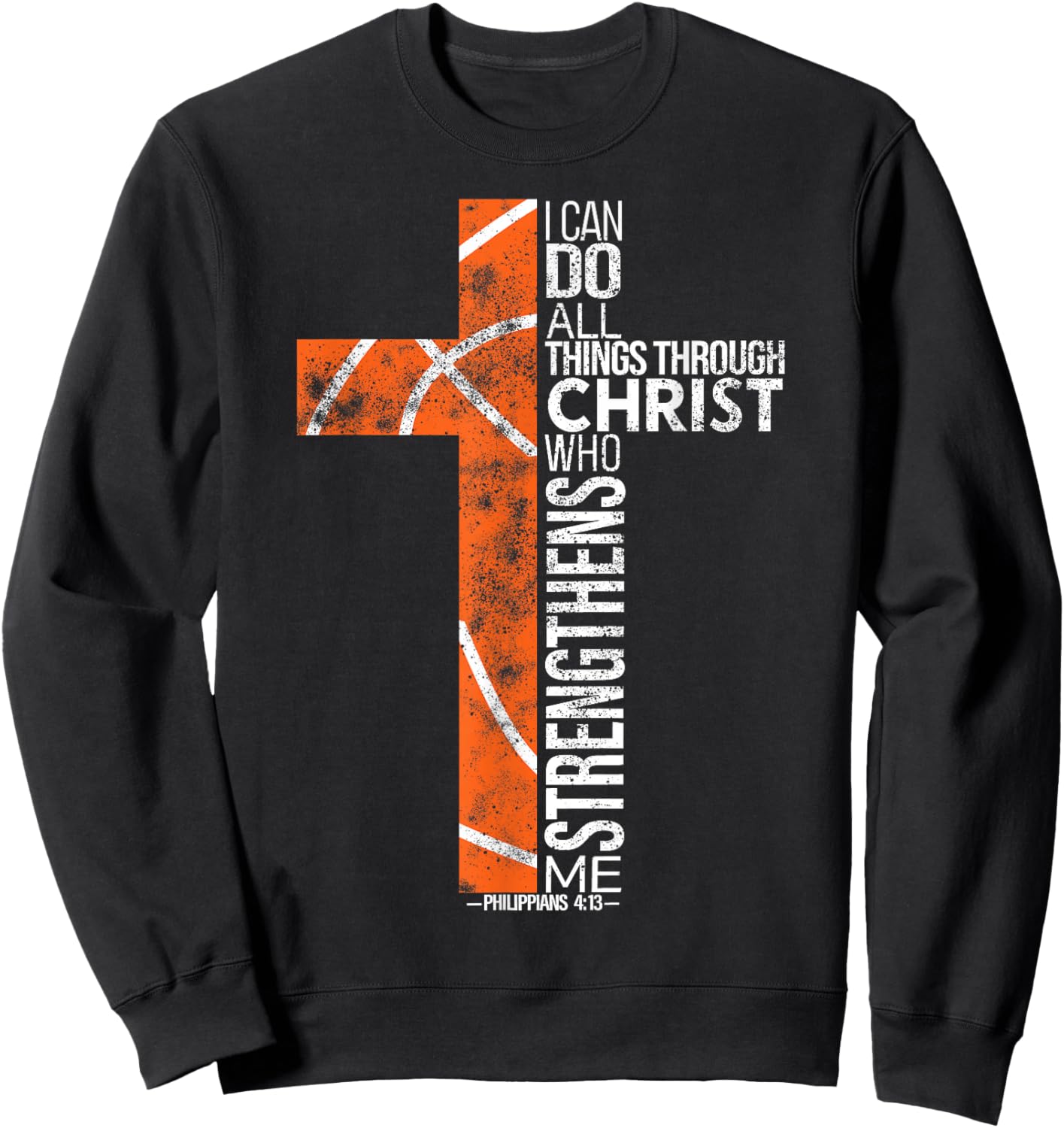 Men Christian Basketball Boys Player Religious Team Coach Sweatshirt - Sweatshirt | Black