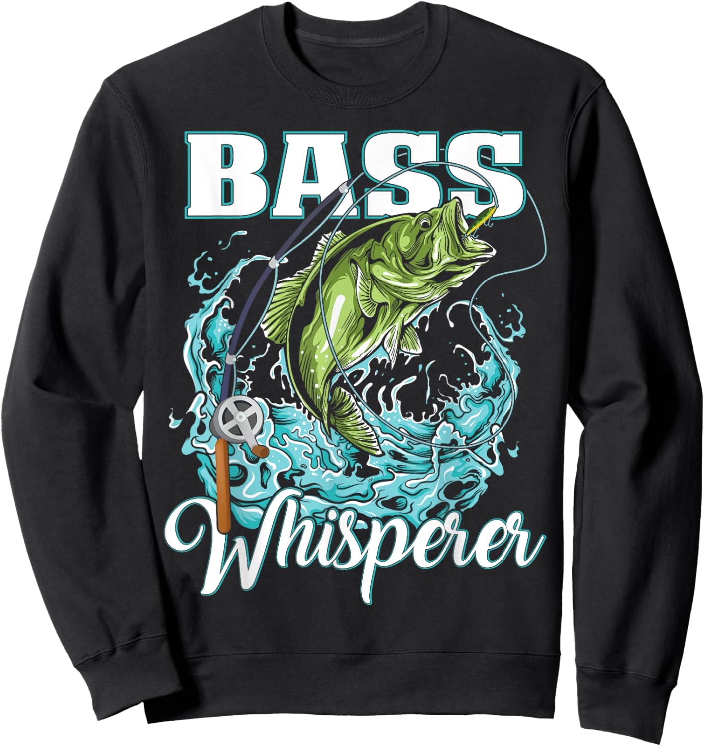 Patriotic anglers American Bass Pro whisperer fisherman Sweatshirt - Sweatshirt | Black