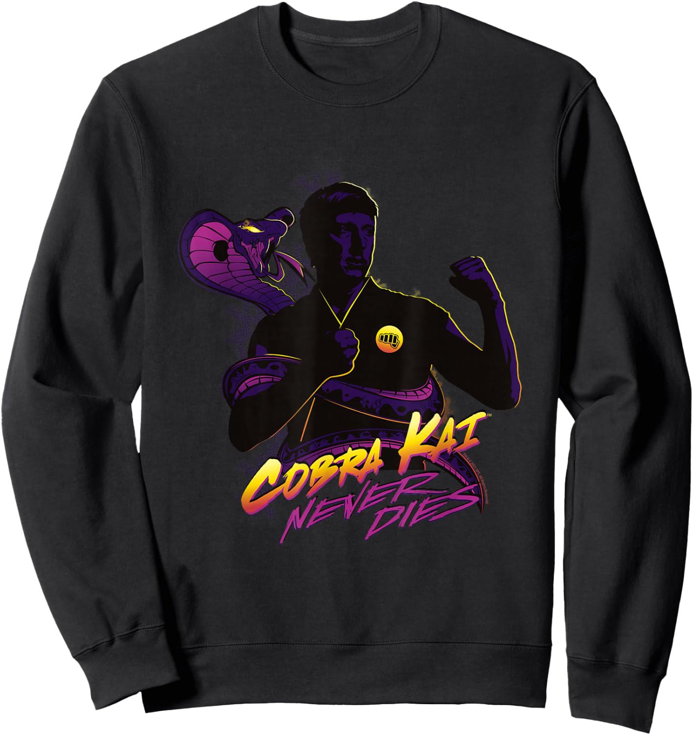 Cobra Kai Never Dies Fight Pose Sweatshirt - Sweatshirt | Black