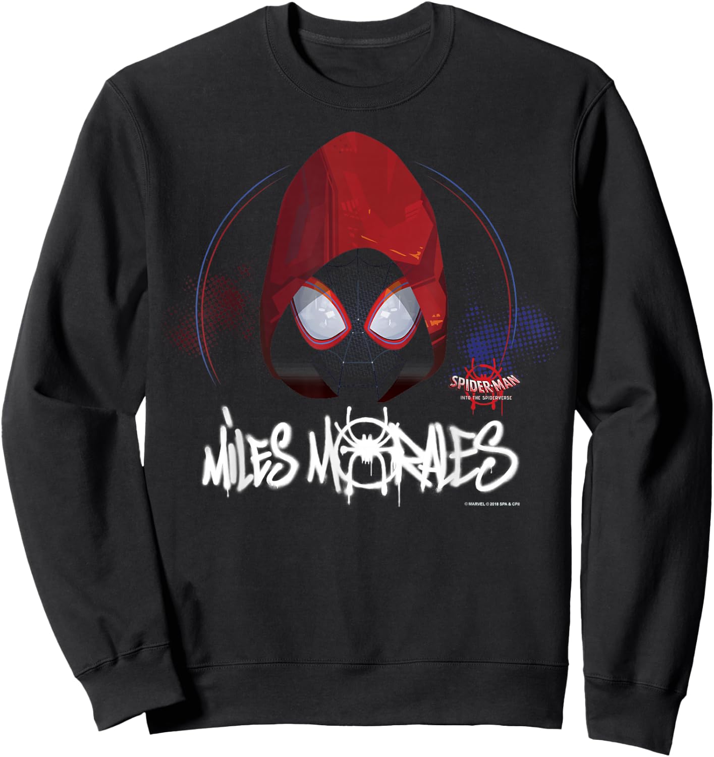 Marvel Spider-Man Spiderverse Red Hood Small Sweatshirt - Sweatshirt | Black