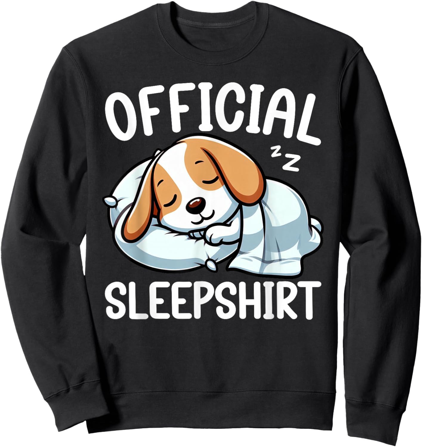 Official Sleepshirt Beagle Lover Funny Lazy Nap Dog Pajama Sweatshirt - Sweatshirt | Black