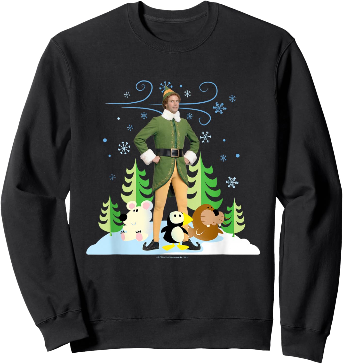 Elf - Buddy And Arctic Puppets Sweatshirt - Sweatshirt | Black