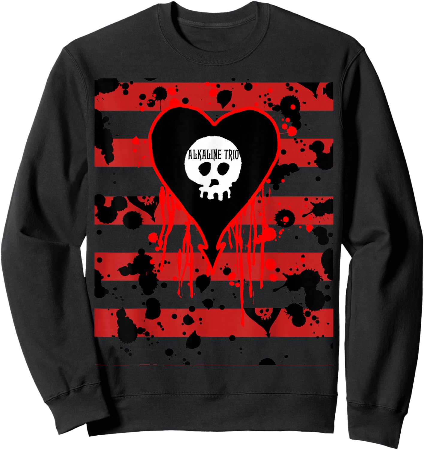 Alkaline Trio - Official Merchandise - Bloody Stripes Sweatshirt - Sweatshirt | Black