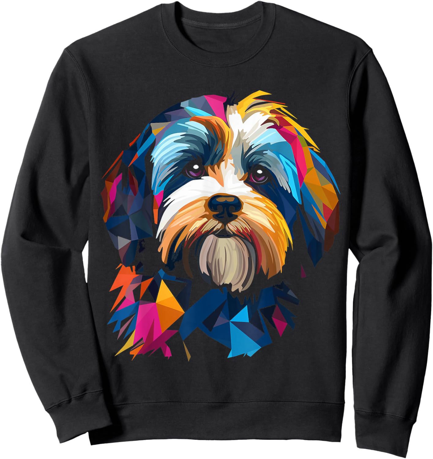 Havaneser Geometrisches Geschenk Sweatshirt - Sweatshirt | Black