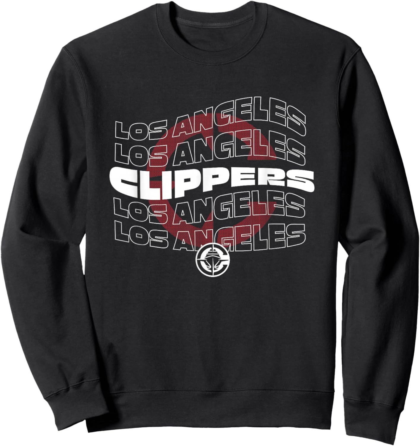 NBA Los Angeles Clippers Wave Outline Team Logo Sweatshirt - Sweatshirt | Black