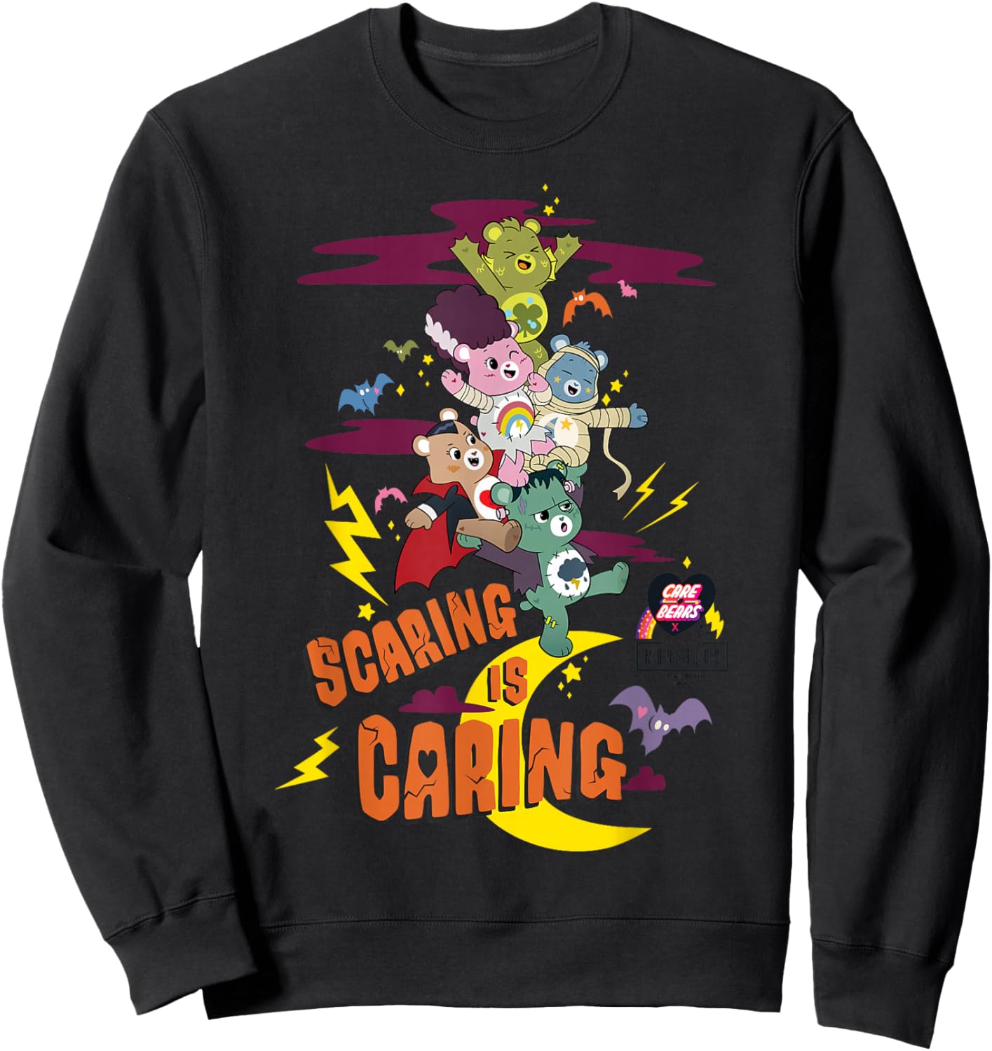 Care Bears x Universal Monsters Scaring is Caring Sweatshirt - Sweatshirt | Black