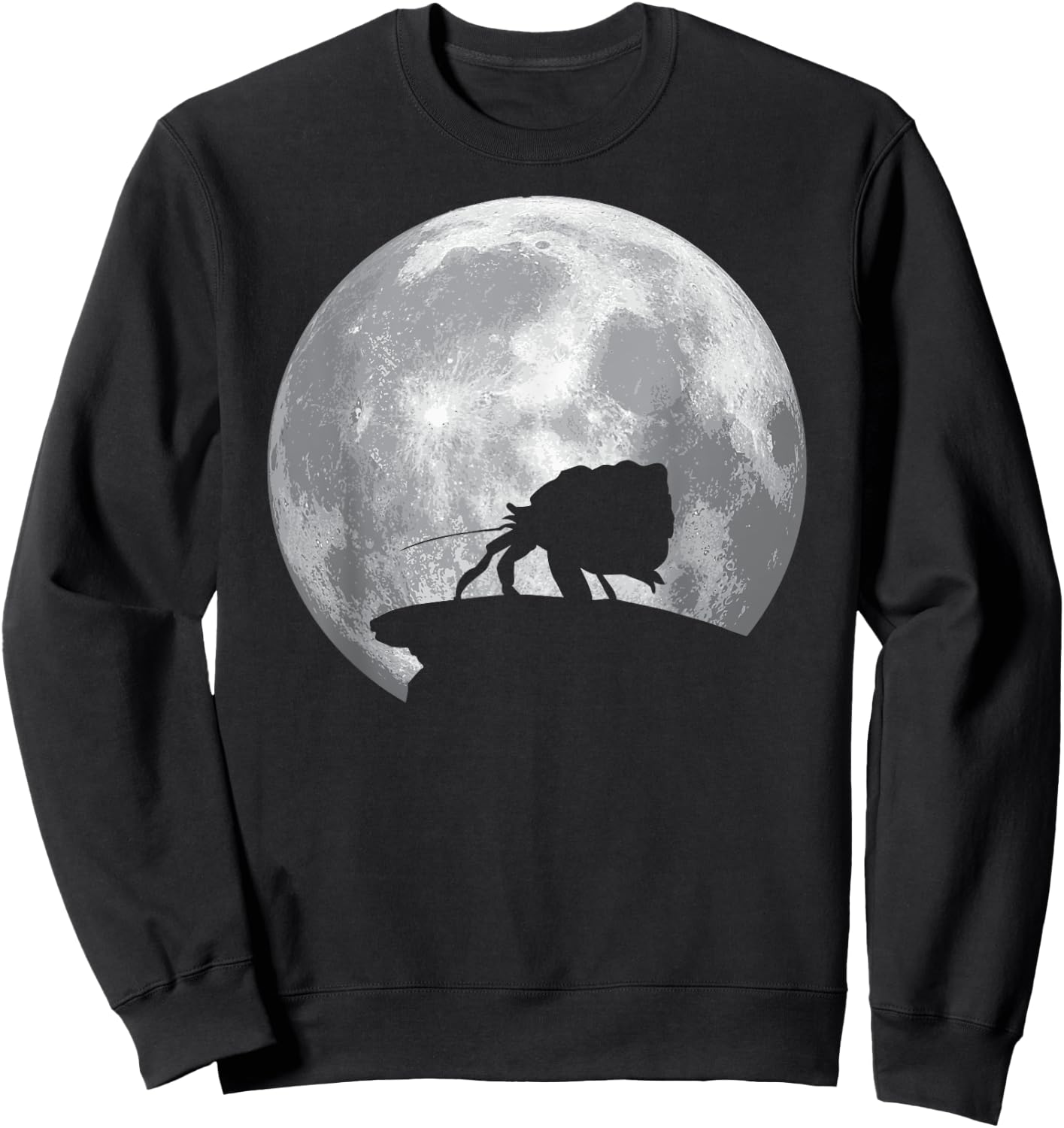 HERMIT CRAB And Moon Vintage Halloween Costume Sweatshirt - Sweatshirt | Black