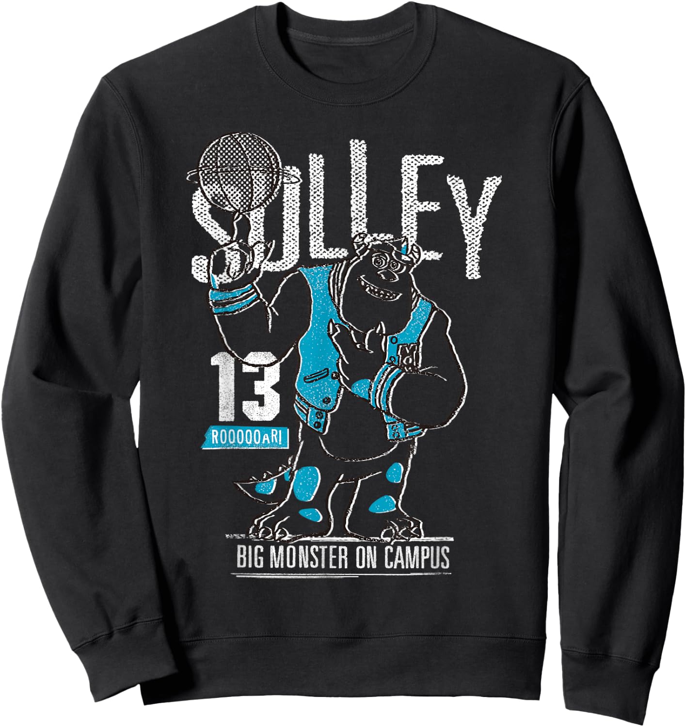 Disney PIXAR Monsters University Sulley Basketball Sweatshirt - Sweatshirt | Black
