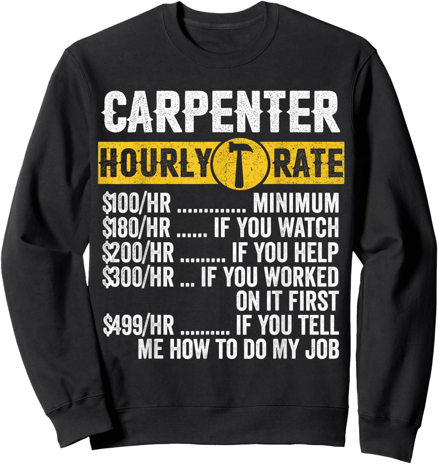 Funny Vintage Carpenter Clothing Hour Set Men Sweatshirt - Sweatshirt | Black