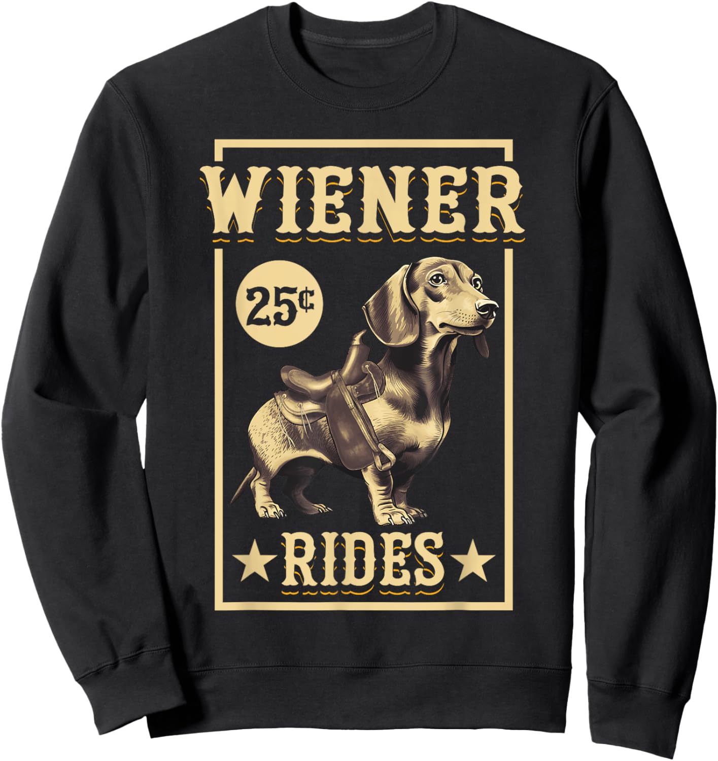 Wiener Rides Dachshund Lover Doxie Weiner Weenie Dog Owner Sweatshirt - Sweatshirt | Black