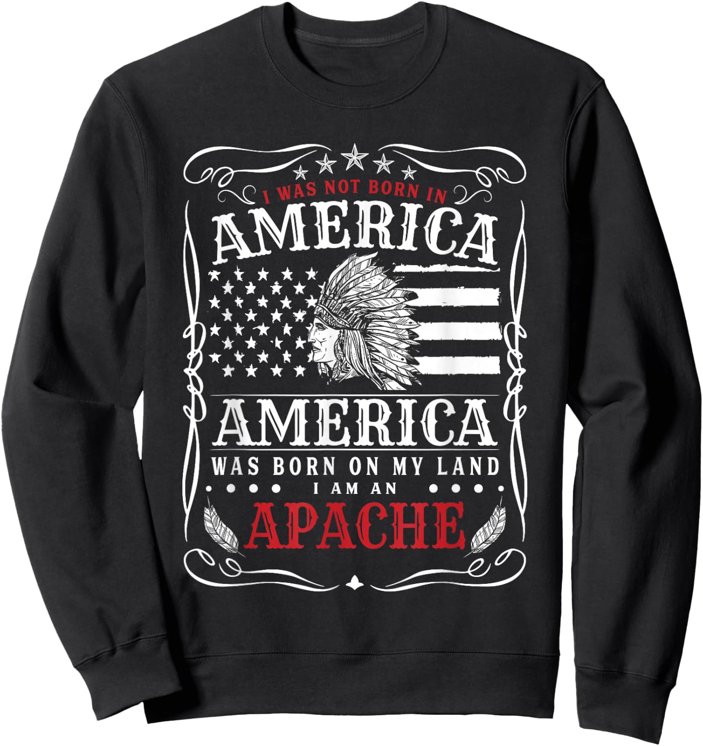 Native American Apache Sweatshirt - Sweatshirt | Black
