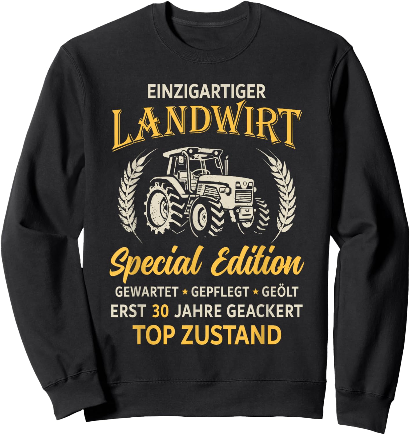 30. Geburtstag Landwirt Traktor Bauer Sweatshirt - Sweatshirt | Black