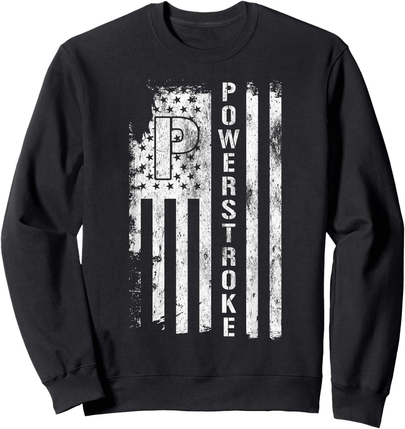 Powerstroke American Flag Sweatshirt - Sweatshirt | Black