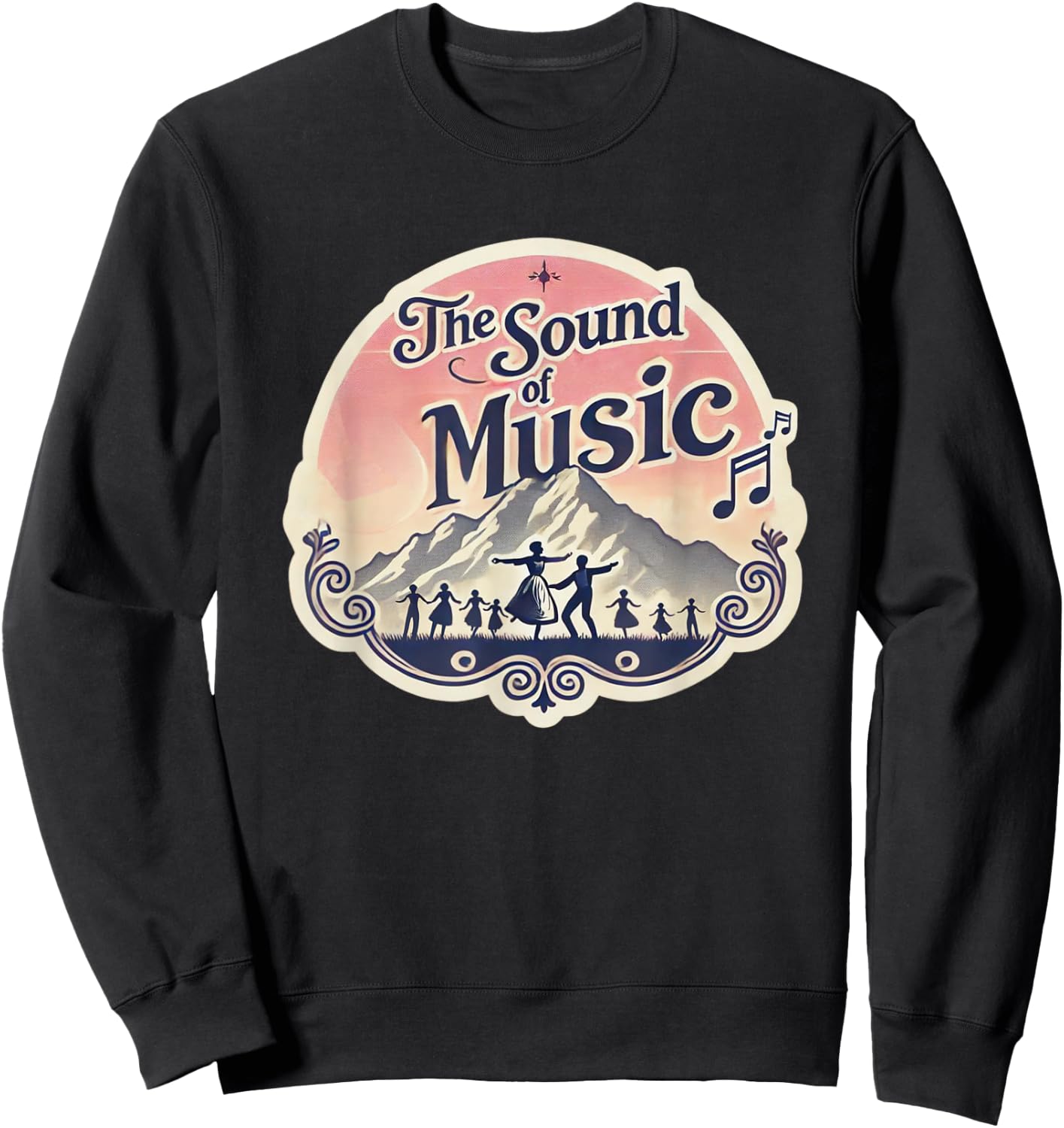 Sunset over the Alps Sound Of Music Family Musical Sweatshirt - Sweatshirt | Black