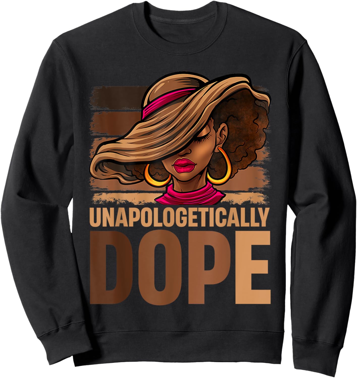 Melanin Afro Queen Unapologetically Dope Black History Month Sweatshirt - Sweatshirt | Black