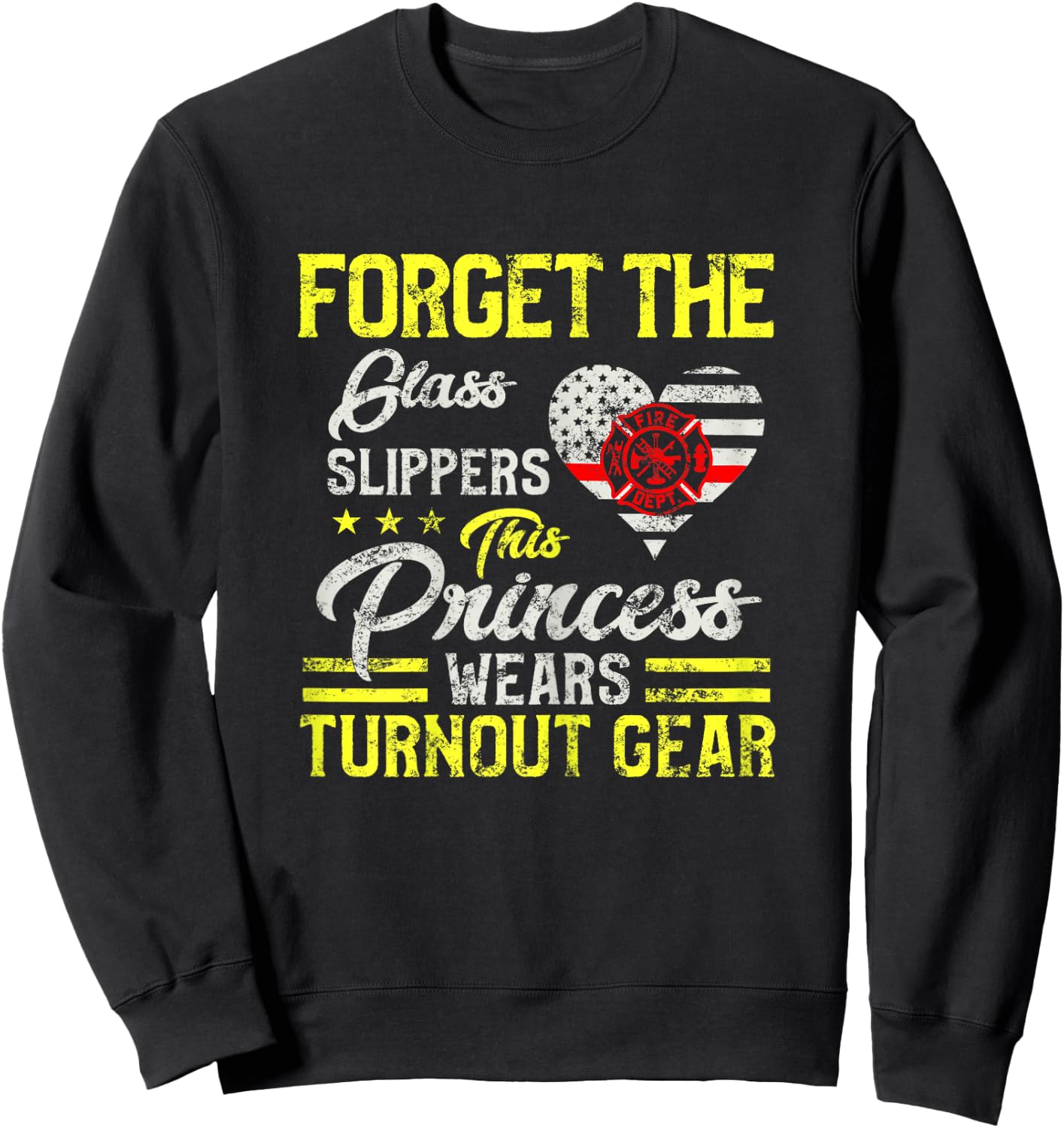 This Princess Wears Fire Turnout Gear Female firefighter Sweatshirt - Sweatshirt | Black
