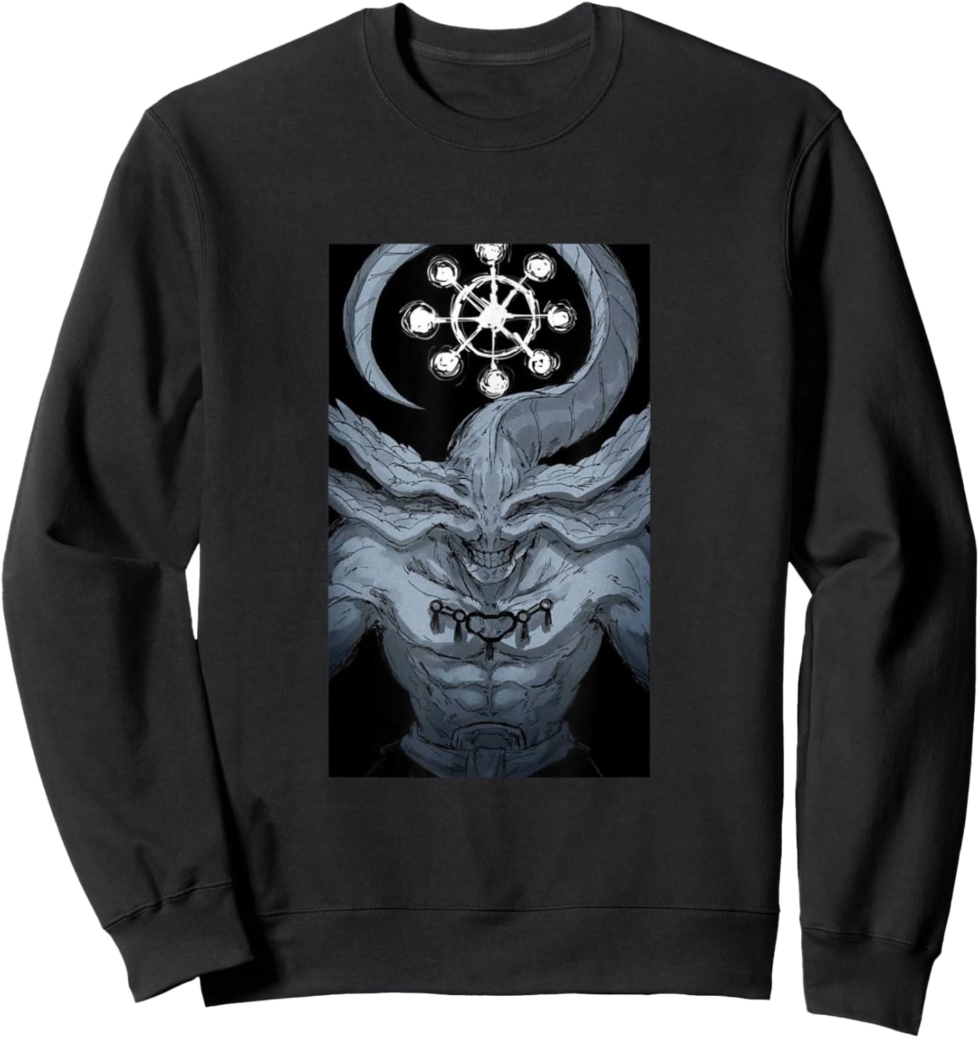 JujuCustoms Anime Apparel , Black, Small, Short Sleeve, , Classic Fit, Anime Graphic Sweatshirt - Sweatshirt | Black