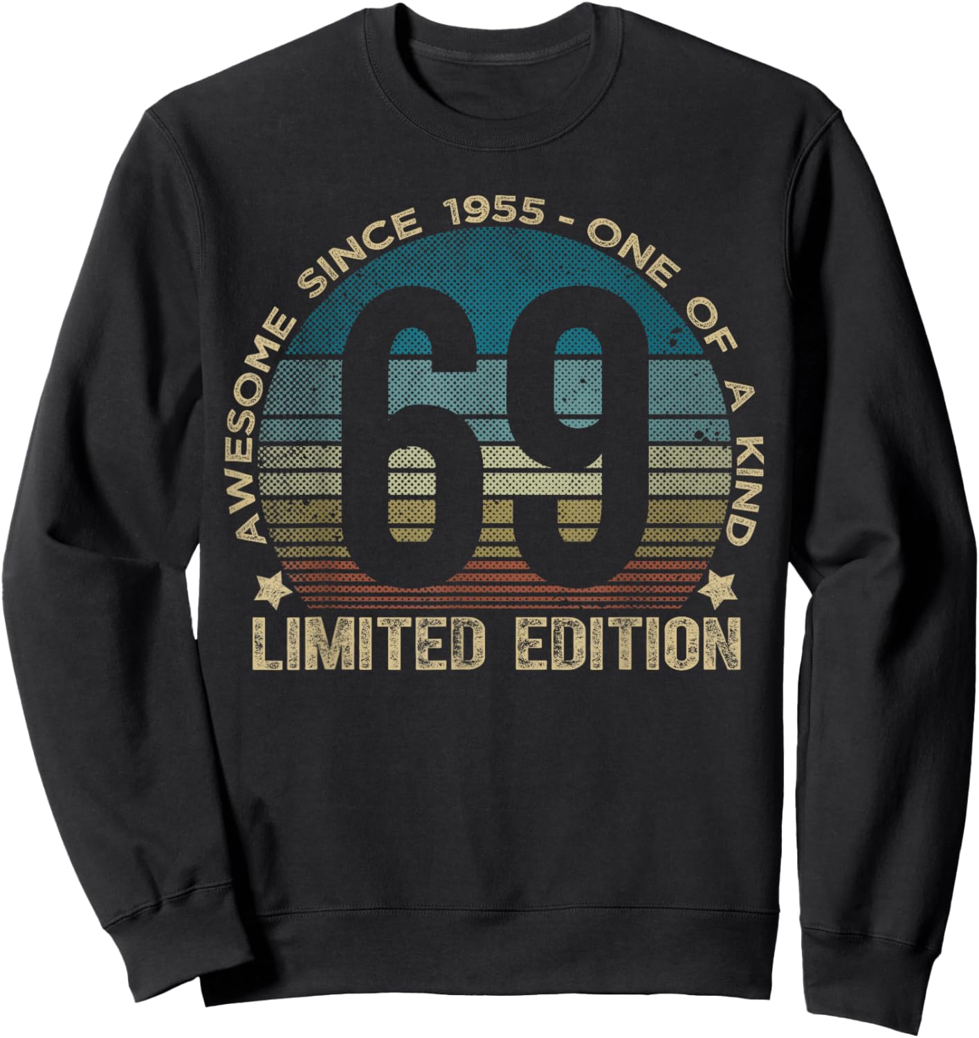 69th Birthday 69 Year Old Gifts Vintage 1955 Limited Edition Sweatshirt - Sweatshirt | Black