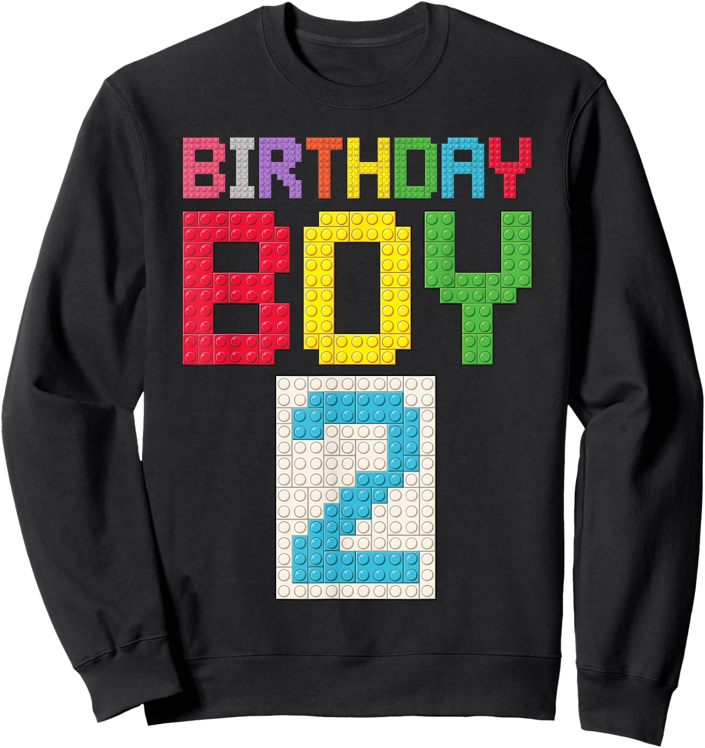 2nd birthday Boy master builder 2 years old block building Sweatshirt - Sweatshirt | Black