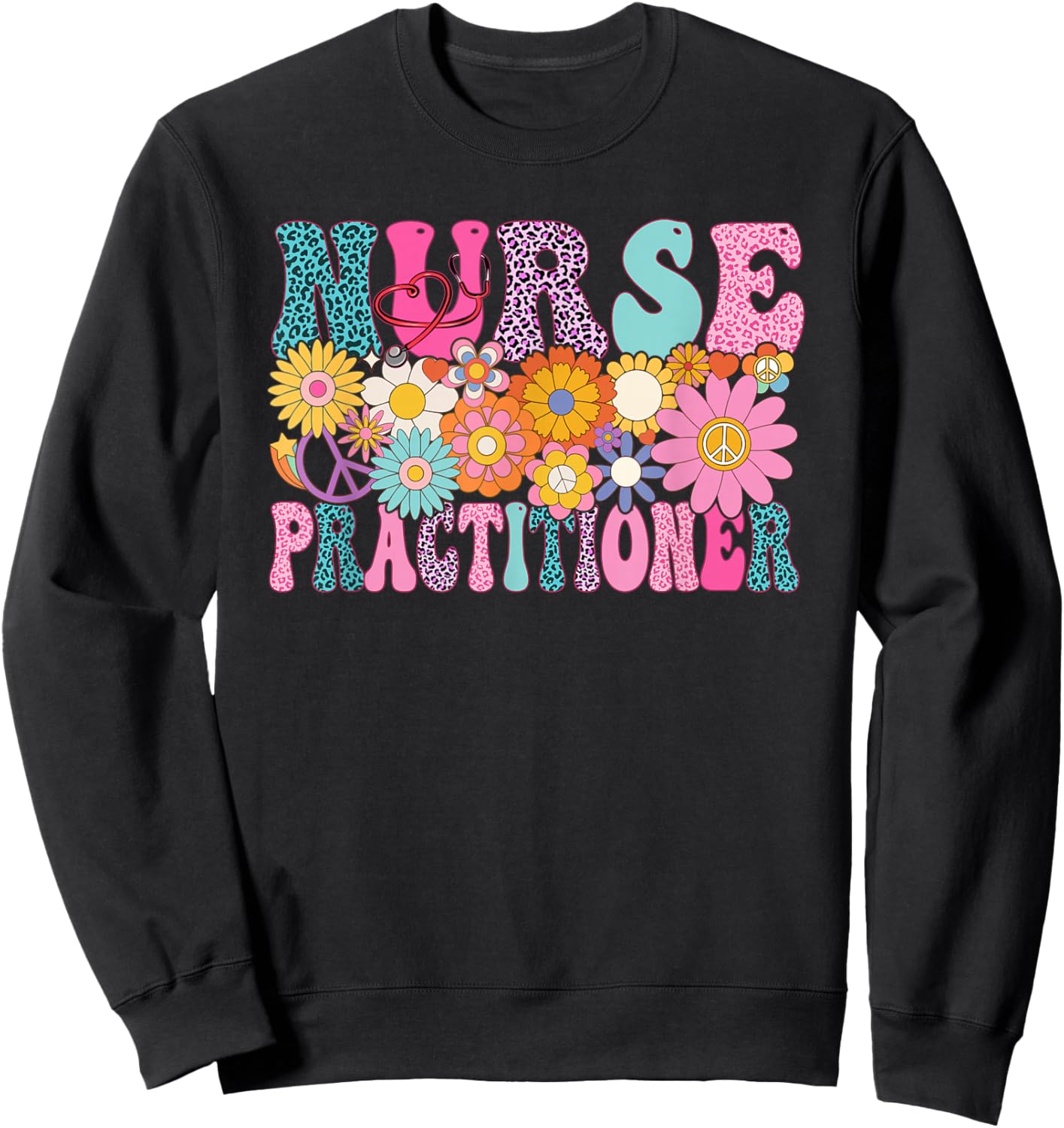 Nurse Practitioner Week Groovy Appreciation Day Sweatshirt - Sweatshirt | Black